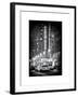 NYC Yellow Taxis in Manhattan under the Snow in front of the Radio City Music Hall-Philippe Hugonnard-Framed Art Print