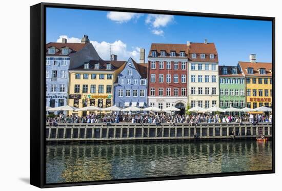 Nyhavn, 17th Century Waterfront, Copenhagen, Denmark, Scandinavia, Europe-Michael Runkel-Framed Stretched Canvas