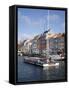 Nyhavn and Riverboat, Copenhagen, Denmark, Scandinavia, Europe-Frank Fell-Framed Stretched Canvas