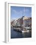 Nyhavn and Riverboat, Copenhagen, Denmark, Scandinavia, Europe-Frank Fell-Framed Photographic Print