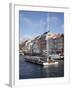 Nyhavn and Riverboat, Copenhagen, Denmark, Scandinavia, Europe-Frank Fell-Framed Photographic Print