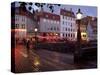 Nyhavn at Dusk, Copenhagen, Denmark, Scandinavia, Europe-Frank Fell-Stretched Canvas