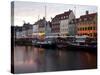 Nyhavn at Dusk, Copenhagen, Denmark, Scandinavia, Europe-Frank Fell-Stretched Canvas