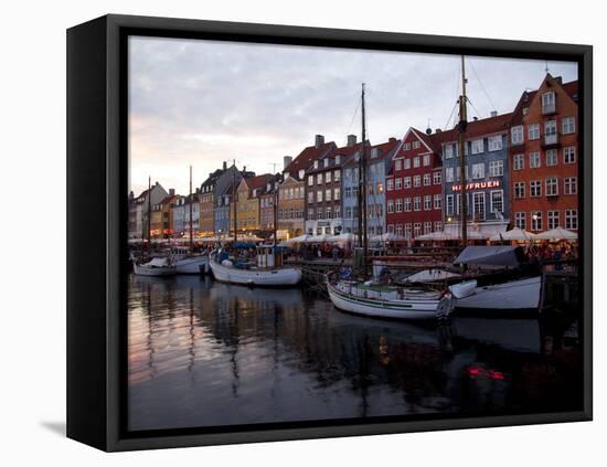 Nyhavn at Dusk, Copenhagen, Denmark, Scandinavia, Europe-Frank Fell-Framed Stretched Canvas