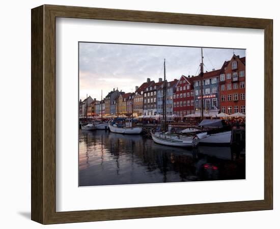 Nyhavn at Dusk, Copenhagen, Denmark, Scandinavia, Europe-Frank Fell-Framed Photographic Print