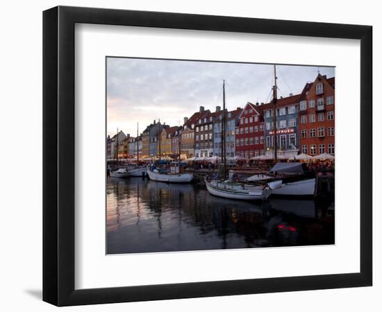 Nyhavn at Dusk, Copenhagen, Denmark, Scandinavia, Europe-Frank Fell-Framed Photographic Print