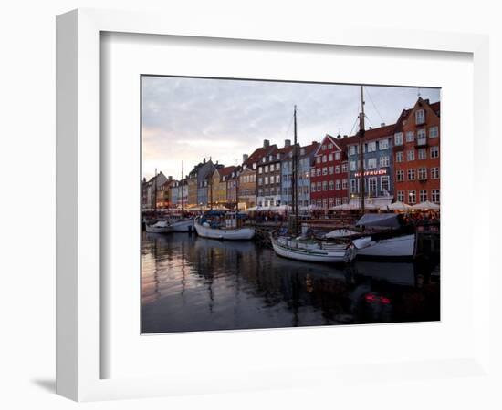 Nyhavn at Dusk, Copenhagen, Denmark, Scandinavia, Europe-Frank Fell-Framed Photographic Print