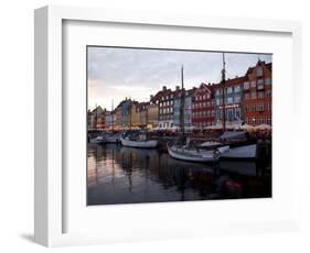 Nyhavn at Dusk, Copenhagen, Denmark, Scandinavia, Europe-Frank Fell-Framed Photographic Print