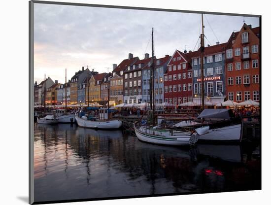 Nyhavn at Dusk, Copenhagen, Denmark, Scandinavia, Europe-Frank Fell-Mounted Photographic Print