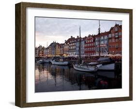 Nyhavn at Dusk, Copenhagen, Denmark, Scandinavia, Europe-Frank Fell-Framed Photographic Print