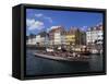 Nyhavn Canal, Copenhagen, Denmark, Scandinavia, Europe-Harris Simon-Framed Stretched Canvas