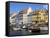 Nyhavn Canal, Copenhagen, Denmark, Scandinavia-Simon Harris-Framed Stretched Canvas