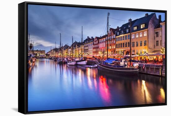 Nyhavn Canal in Copenhagen, Demark.-SeanPavonePhoto-Framed Stretched Canvas