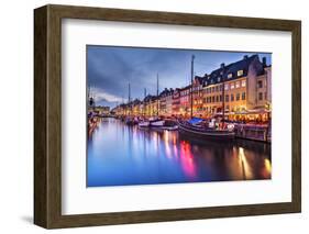 Nyhavn Canal in Copenhagen, Demark.-SeanPavonePhoto-Framed Photographic Print