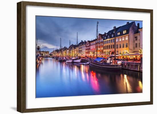 Nyhavn Canal in Copenhagen, Demark.-SeanPavonePhoto-Framed Photographic Print