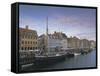 Nyhavn, Copenhagen, Denmark, Scandinavia, Europe-Charles Bowman-Framed Stretched Canvas