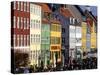 Nyhavn (New Harbour), Busy Restaurant and Bar Area, Copenhagen, Denmark, Scandinavia, Europe-Simon Montgomery-Stretched Canvas