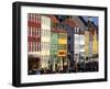 Nyhavn (New Harbour), Busy Restaurant and Bar Area, Copenhagen, Denmark, Scandinavia, Europe-Simon Montgomery-Framed Photographic Print