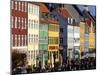 Nyhavn (New Harbour), Busy Restaurant and Bar Area, Copenhagen, Denmark, Scandinavia, Europe-Simon Montgomery-Mounted Photographic Print