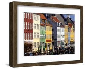 Nyhavn (New Harbour), Busy Restaurant and Bar Area, Copenhagen, Denmark, Scandinavia, Europe-Simon Montgomery-Framed Photographic Print