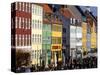 Nyhavn (New Harbour), Busy Restaurant and Bar Area, Copenhagen, Denmark, Scandinavia, Europe-Simon Montgomery-Stretched Canvas