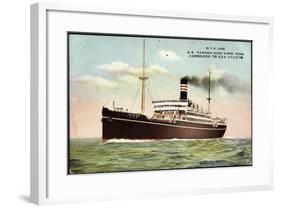 Nyk Line, S.S. Kashima Marus, Dampfer, Steamer-null-Framed Giclee Print