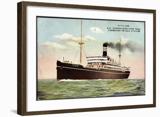 Nyk Line, S.S. Kashima Marus, Dampfer, Steamer-null-Framed Giclee Print