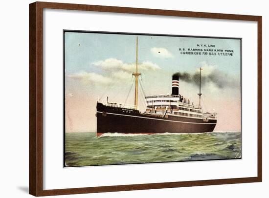 Nyk Line, S.S. Kashima Marus, Dampfer, Steamer-null-Framed Giclee Print