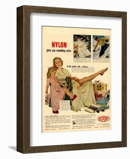 Nylon by DuPont, Nylons Stockings Hosiery, USA, 1940-null-Framed Giclee Print