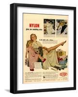 Nylon by DuPont, Nylons Stockings Hosiery, USA, 1940-null-Framed Giclee Print