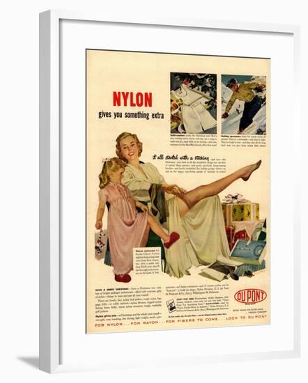 Nylon by DuPont, Nylons Stockings Hosiery, USA, 1940-null-Framed Giclee Print