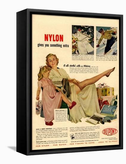 Nylon by DuPont, Nylons Stockings Hosiery, USA, 1940-null-Framed Stretched Canvas