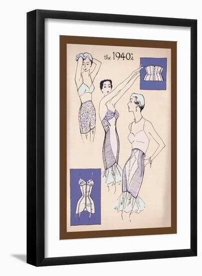 Nylon in Corsetry, 1940-null-Framed Art Print