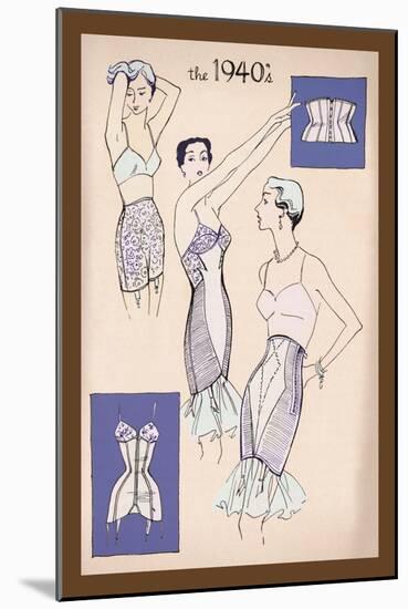 Nylon in Corsetry, 1940-null-Mounted Art Print