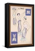 Nylon in Corsetry, 1940-null-Framed Stretched Canvas