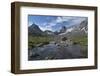 Nylon Peak and Pronghorn Peak near outlet of Lee Lake, Bridger Wilderness. Wind River Range, WY-Alan Majchrowicz-Framed Photographic Print