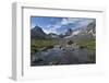 Nylon Peak and Pronghorn Peak near outlet of Lee Lake, Bridger Wilderness. Wind River Range, WY-Alan Majchrowicz-Framed Photographic Print