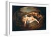 Nymph and Satyr (Jupiter and Antiop)-Jean Antoine Watteau-Framed Giclee Print