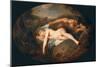 Nymph and Satyr (Jupiter and Antiop)-Jean Antoine Watteau-Mounted Premium Giclee Print