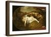 Nymph and Satyr Sometimes Called Jupiter and Antiope-Jean Antoine Watteau-Framed Giclee Print