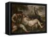 Nymph and Shepherd, 1570-1575-Titian (Tiziano Vecelli)-Framed Stretched Canvas