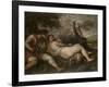 Nymph and Shepherd, 1570-75-Titian-Framed Giclee Print