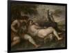 Nymph and Shepherd, 1570-75-Titian-Framed Giclee Print