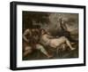 Nymph and Shepherd, 1570-75-Titian-Framed Giclee Print