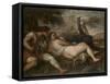 Nymph and Shepherd, 1570-75-Titian-Framed Stretched Canvas