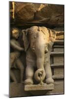 Nymph and the Elephant, Khajuraho, Madhya Pradesh, India-Jagdeep Rajput-Mounted Photographic Print