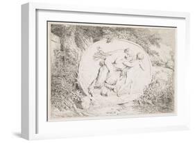 Nymph Astride a Satyr, 1763-Jean-Honore Fragonard-Framed Giclee Print