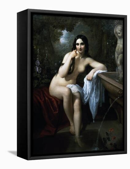 Nymph at the Bath-Natale Schiavoni-Framed Stretched Canvas