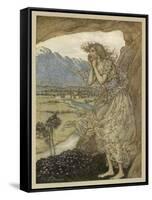 Nymph Echo-Arthur Rackham-Framed Stretched Canvas