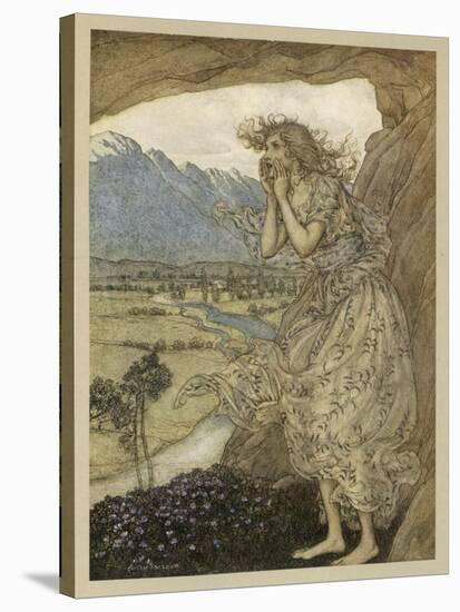 Nymph Echo-Arthur Rackham-Stretched Canvas